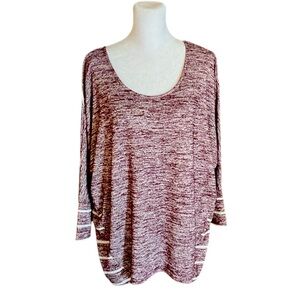 Market & Spruce Ansell Scoop Neck Striped Knit Top Size M
